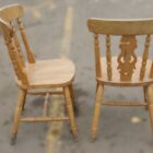 Fiddle Back Farmhouse Chairs Pair 2 INT-2064