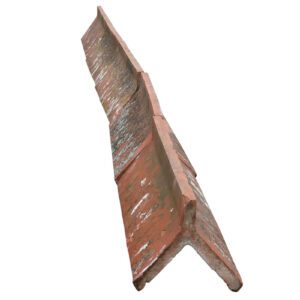 Plain Crested Ridge Tile Red 2 ROOF-0264