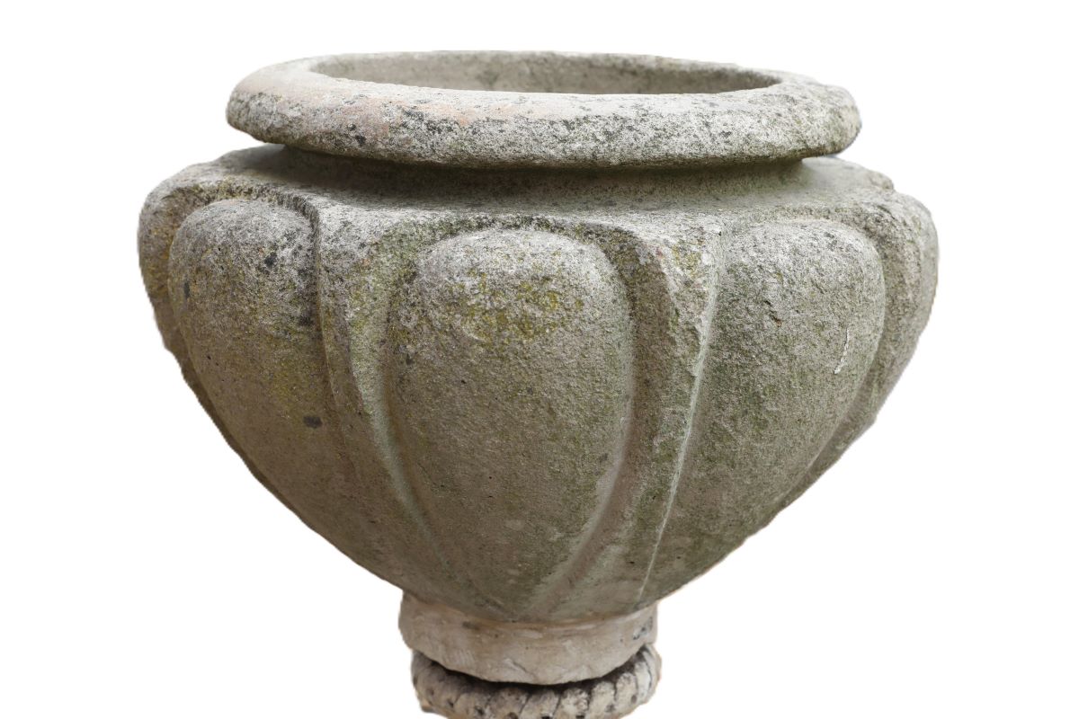 Reclaimed Composite Stone Urn 2 GFO-0278