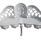 Vintage Aluminium Garden Seat 1 GFO-0277