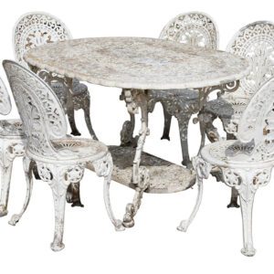 Vintage Aluminium Table and Chairs Set Reclaimed 1 GFO-0276