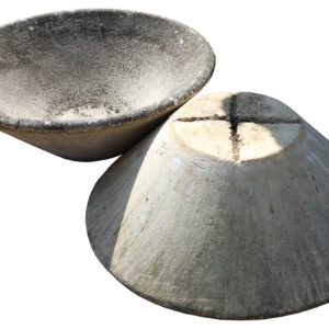 Weathered Concrete Tapered Planters Pair 1 POT-0140