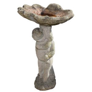 Composite Stone Clam Birdbath 1 GFO-0281