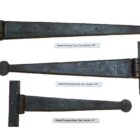 Hand Forged Penny End T Hinges 1 IRON-0143_44_45
