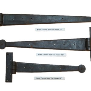Hand Forged Penny End T Hinges 1 IRON-0143_44_45