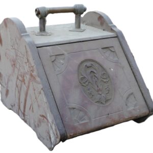 Antique Mahogany Coal Scuttle with Lid 1 FIRE-0086