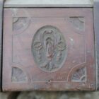 Antique Mahogany Coal Scuttle with Lid 3 FIRE-0086
