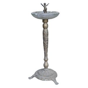 Brass and Glass Ashtray on Pedestal 1 INT-2081