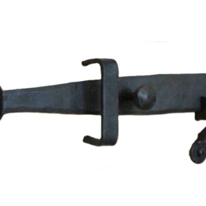 Hand Forged DoorGate Latch beeswax penny end 1 IRON-0153
