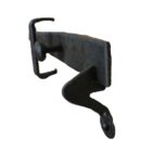 Hand Forged DoorGate Latch beeswax penny end 2 IRON-0153