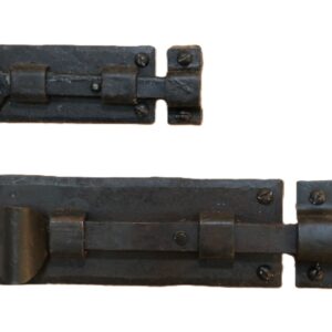 Hand Forged Sliding Bolt Fishtail Beeswax 1 IRON-0152_0152