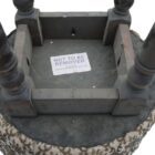 Reclaimed Upholstered Bank Stool 3 INT-2067