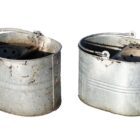 Galvanised Mop Bucket Planter Reclaimed 1 IRON-0160