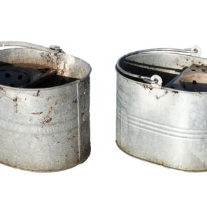 Galvanised Mop Bucket Planter Reclaimed 1 IRON-0160