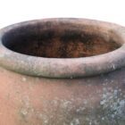 Pair of Terracotta Roll Top Chimney Pots 3 ROOF-0306