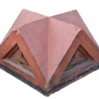 Terracotta Gable Fleur de Lys 3 PC-0053