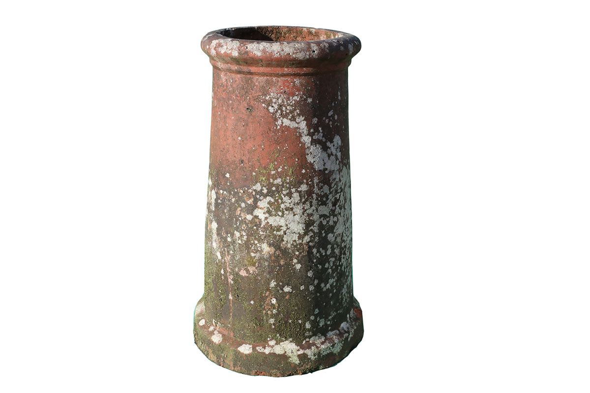 Weathered Roll Top Chimney Pot 1 ROOF-0285