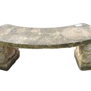Composite Stone Curved Bench 1 GFO-0325