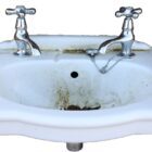 Small White Ceramic Basin with Taps 1 INT-2061