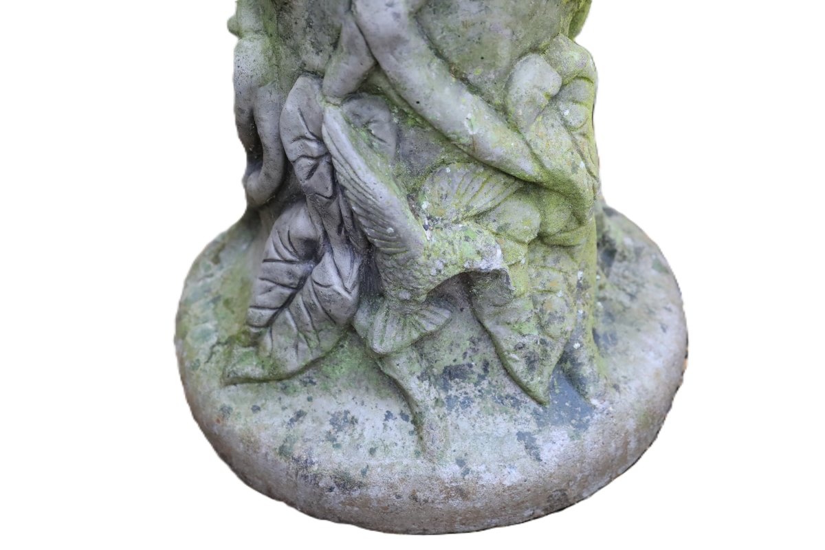 Vines and Birds Bird Bath Base 4 GFO-0304