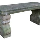 Weathered Composite Stone Bench 1 GFO-0326