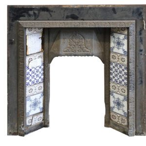 Cast Iron Tiled Fireplace Insert 1 WAT-02630