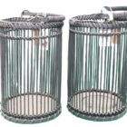 Black Bamboo Lantern Candle Holder 1 INT0011