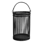 Black Bamboo Lantern Candle Holder 2 INT-0011