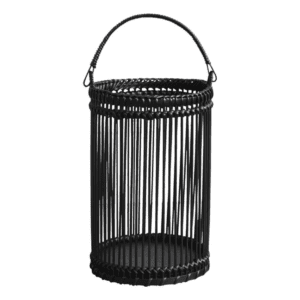 Black Bamboo Lantern Candle Holder 2 INT-0011