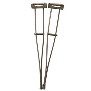 Pair of Antique Wooden Crutches WAT-04989