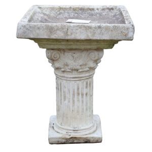 Reclaimed Roman Column Birdbath 1 GFO-0339