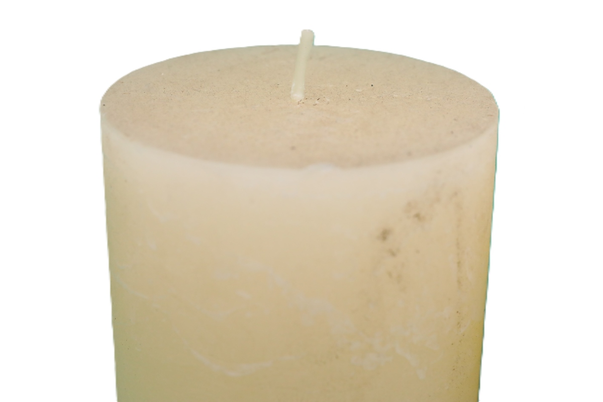 Rustic Cream Pillar Candles 2 INT-0008