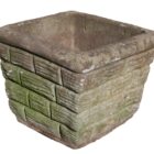 Brick Effect Square Pot 1 POT-0160
