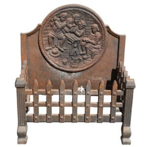 Decorative Back Fire Basket Cast Iron 1 FIRE-0039