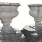 Reconstituted Stone Gadrooned Weathered Urn 1 WAT-01384