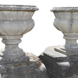 Reconstituted Stone Gadrooned Weathered Urn 1 WAT-01384