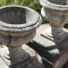 Reconstituted Stone Gadrooned Weathered Urn 4 WAT-01384