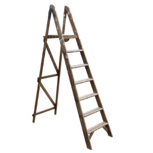 Vintage 6 Tread Wooden Step Ladder 1 WOOD-0134