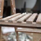 Vintage 6 Tread Wooden Step Ladder 6 WOOD-0134