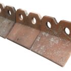 Batch of 2 Hole Crested Ridge Tiles showing weathering and environmental discolouration 1 ROOF-0087b