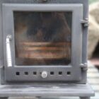 Ekol Crystal 5 cast iron Stove with smoke stained glass door reclaimed 2 FIRE-0115