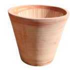 A handmade Italian terracotta plain tall pot showing the terracotta finish technique