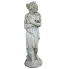 A reclaimed statue of Pandora with a time-worn patina