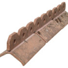 Redland 3 Hole Crested Ridge Tile showing a weathered surface 1 ROOF-0366