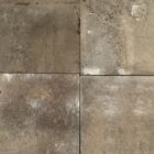 Reclaimed sawn 6 sides Yorkstone slabs showing the weathered patina and golden colour of classic Yorkstone