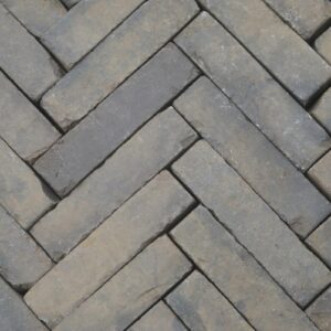 reclaimed Victorian Staffordshire Blue Pavers laid out in a classic herringbone pattern 1 RPAV-0141