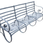 A zinc plated 3 seater garden bench from The Suffolk Collection, with hand etched antique finish