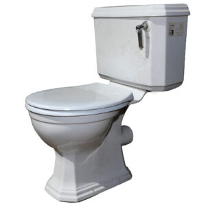 A reclaimed Heritage branded close coupled toilet in fine condition