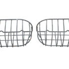 Reclaimed wrought iron hay mangers with twist design rods and black powder coating