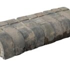 Reclaimed Staffordshire blue single bullnose bricks with a drip channel and showing an authentic weathered patina